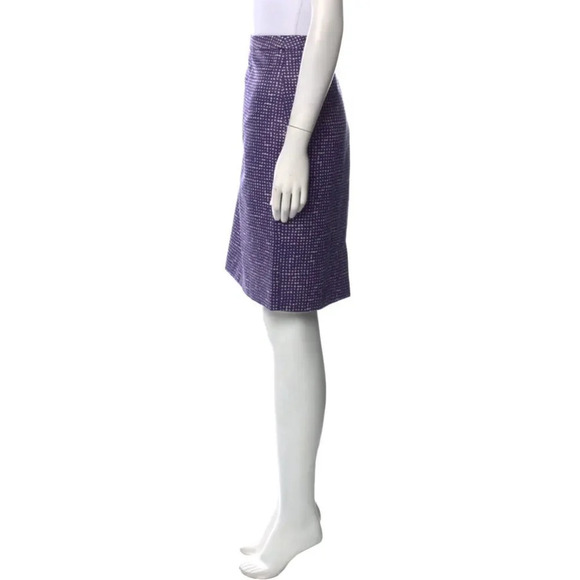 TORY BURCH Alix Pencil Skirt in Purple Stipp‎ - Picture 2 of 8